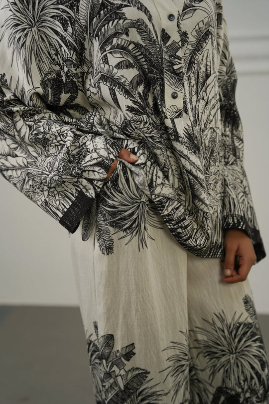 OFF WHITE JUNGLE ETCH PANTS