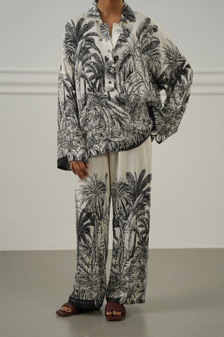 OFF WHITE JUNGLE ETCH PANTS