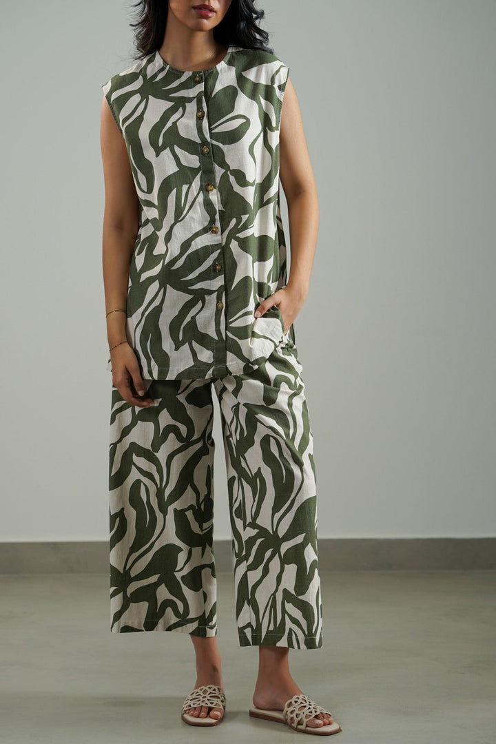 GREEN WEEKEND ON BROADWAY CULOTTES