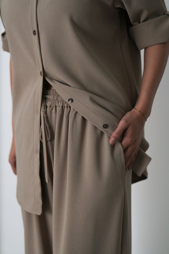 BEIGE FLOW CULOTTES