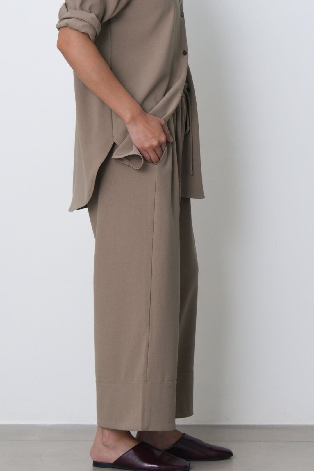BEIGE FLOW CULOTTES