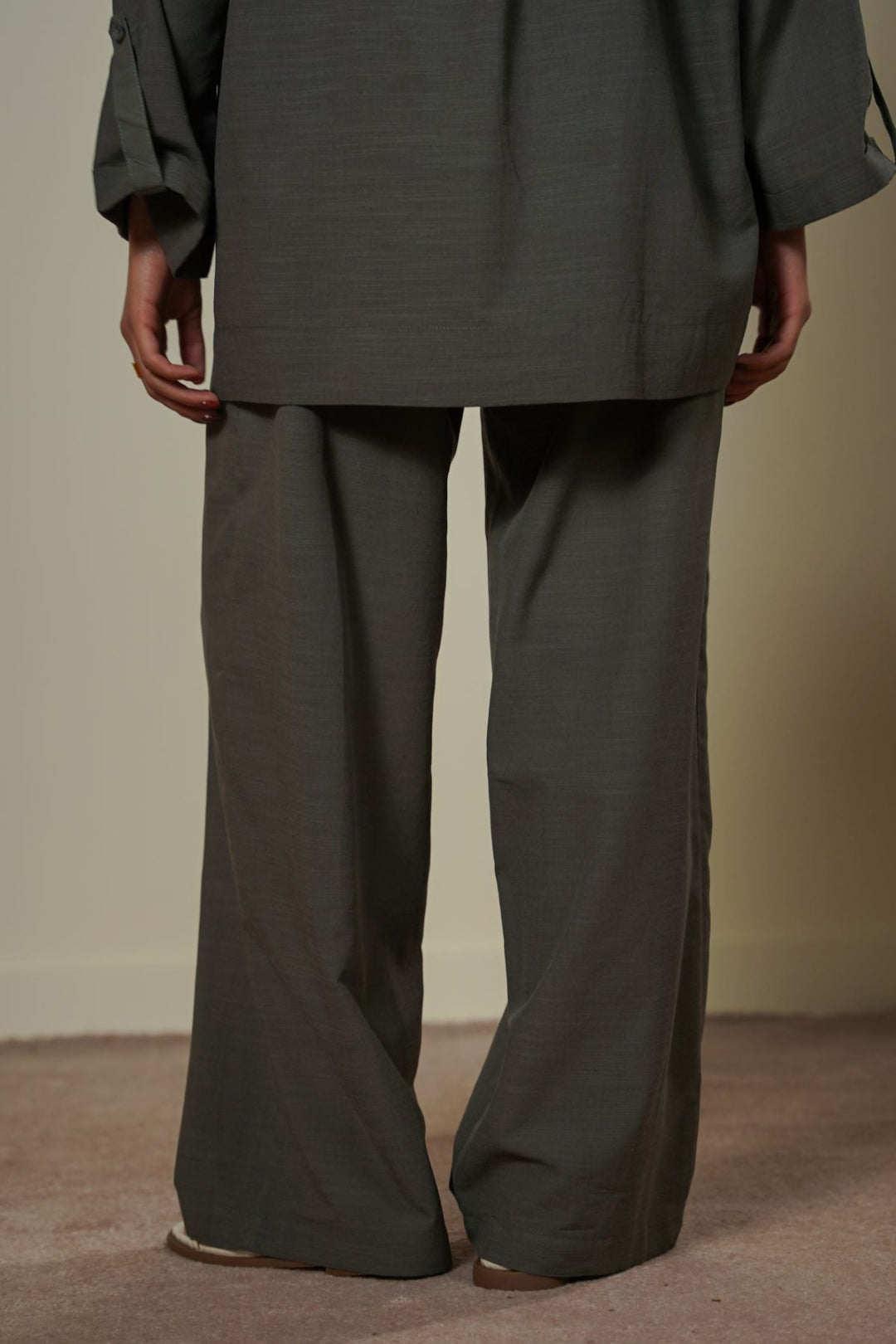 MOUSE GREY WIDE SUMMER PANTS