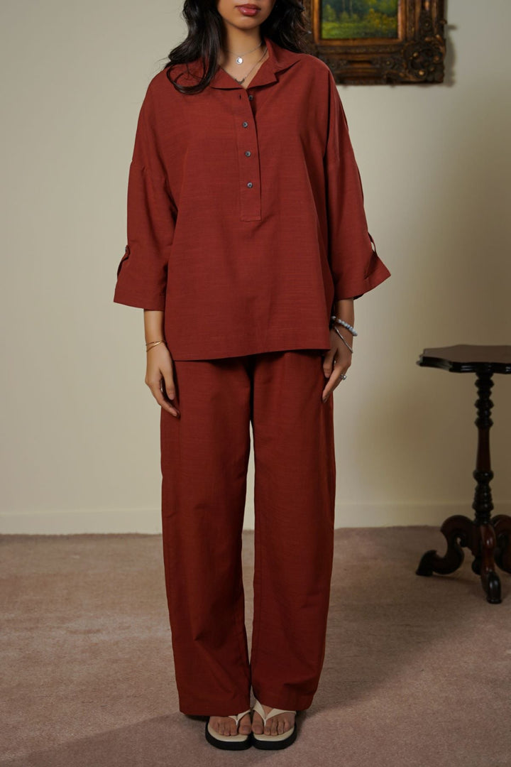 RUST WIDE SUMMER PANTS