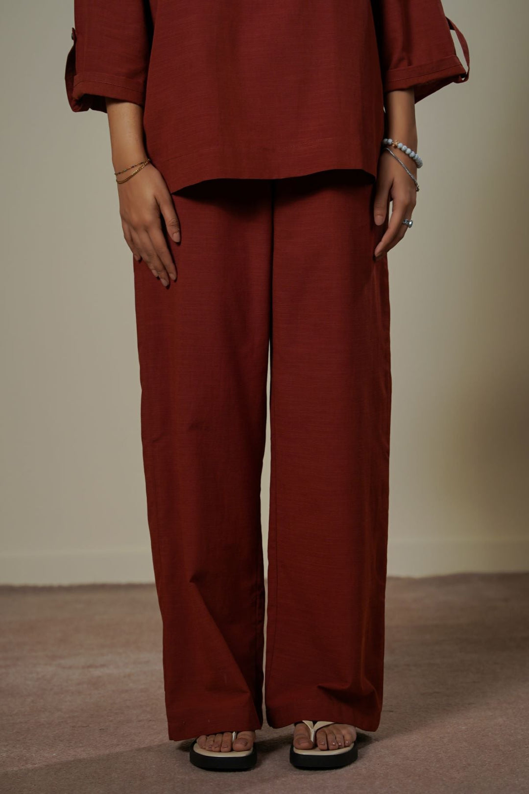 RUST WIDE SUMMER PANTS
