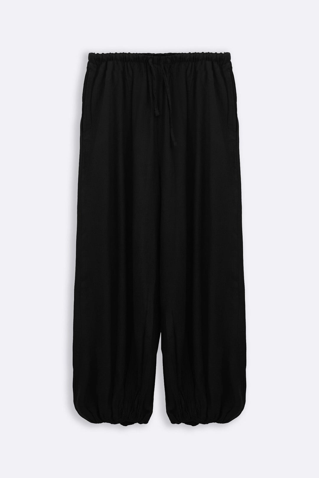 BLACK SLOUCHY HAREM PANTS