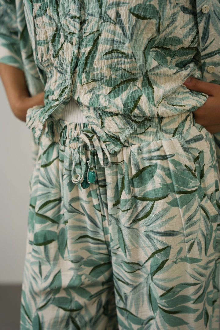 GREEN BAMBOO CANOPY PANTS