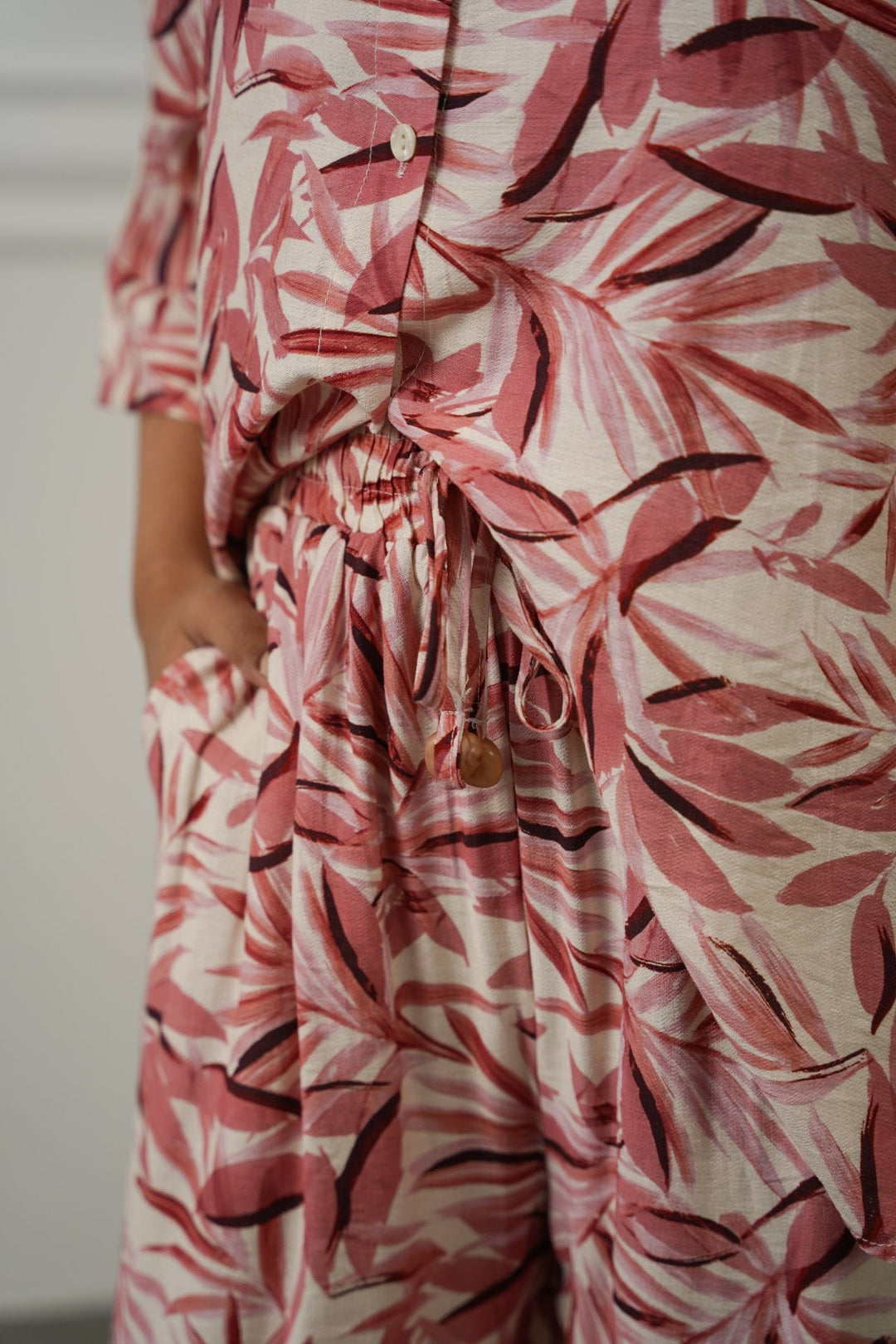 PINK BAMBOO CANOPY PANTS