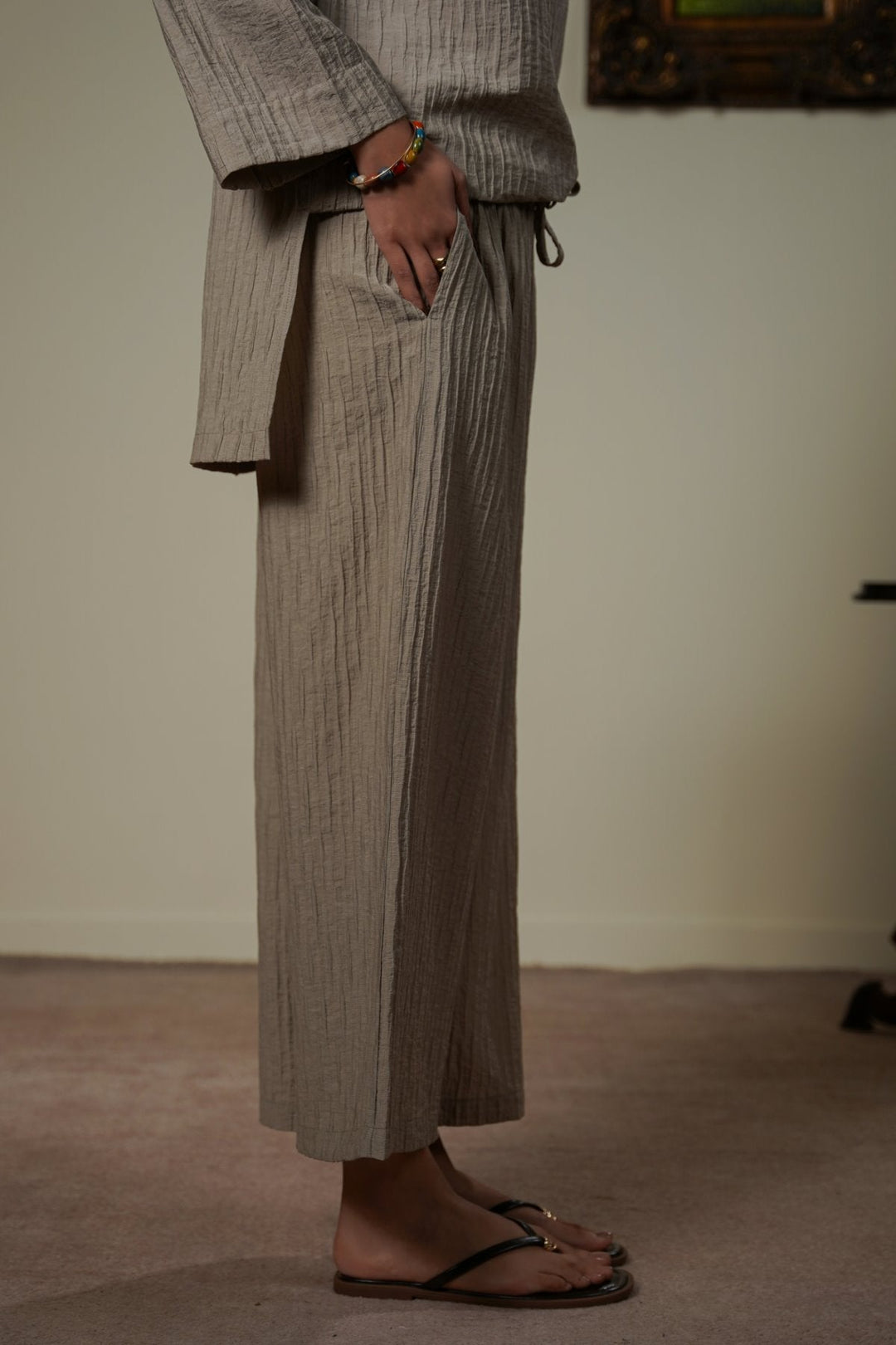 TAUPE SABLE EASY PANTS