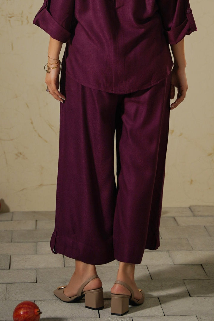 MAROON EASY BREEZE CULOTTES
