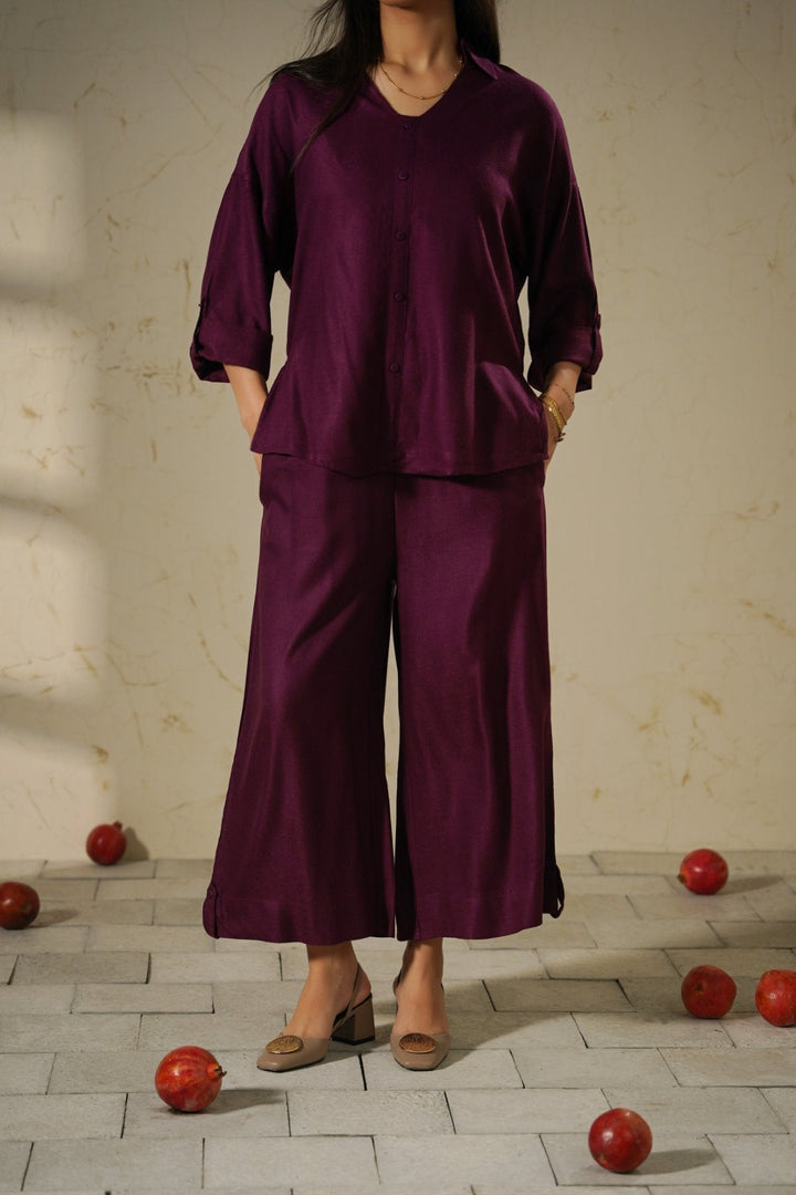MAROON EASY BREEZE CULOTTES