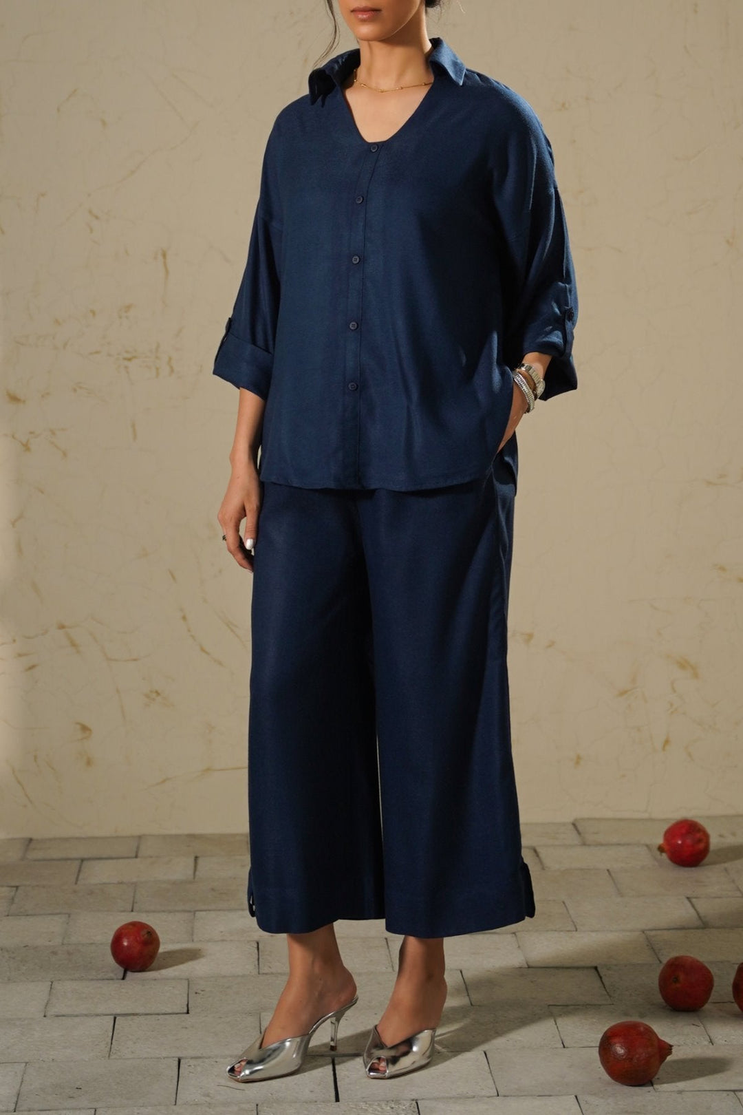 NAVY EASY BREEZE CULOTTES