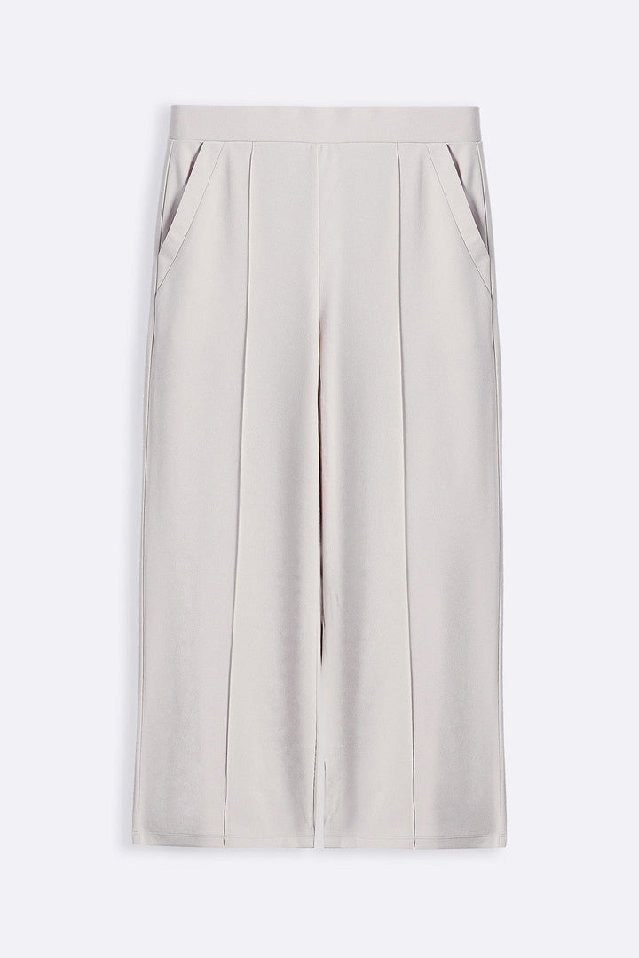 IVORY TAILORED WIDE PANTS