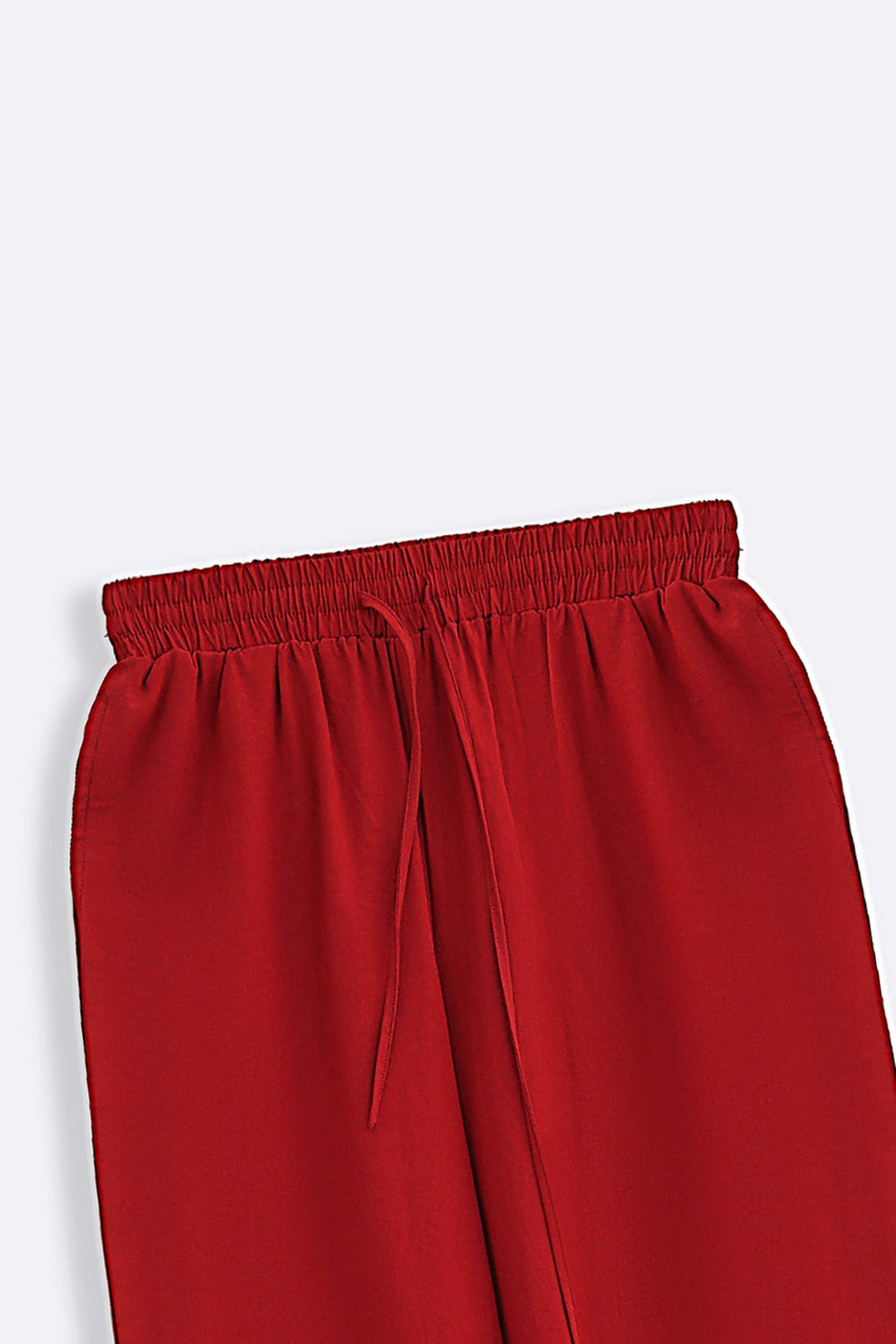 RED CASUAL COTTON MIX CULOTTES