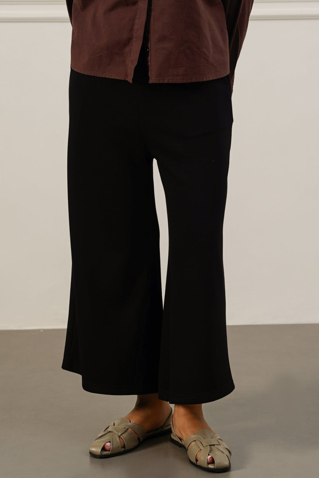 CROPPED WIDE-LEG PANTS