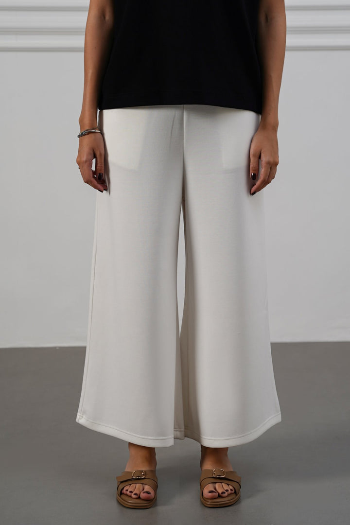 CROPPED WIDE-LEG PANTS