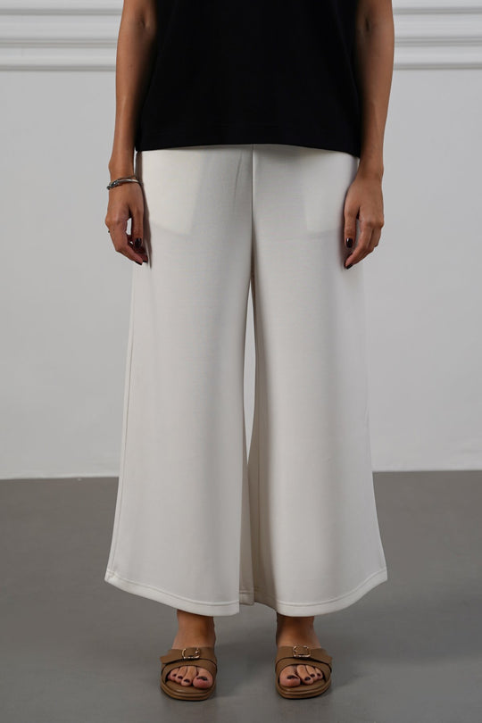 CROPPED WIDE-LEG PANTS