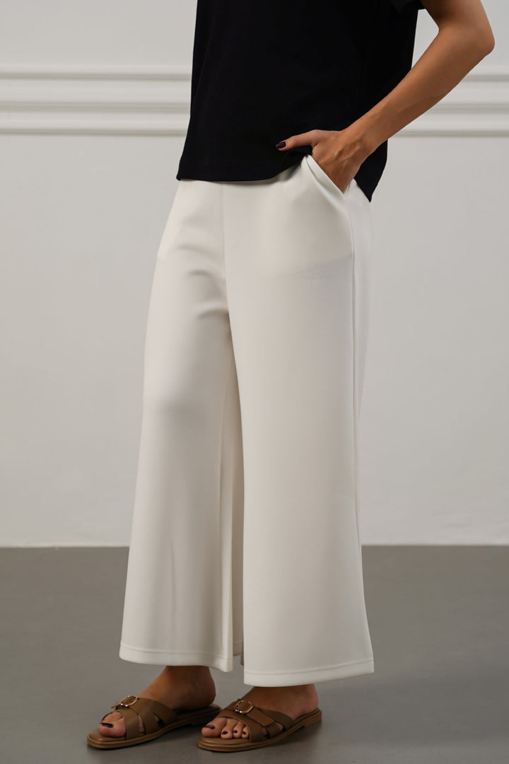 CROPPED WIDE-LEG PANTS