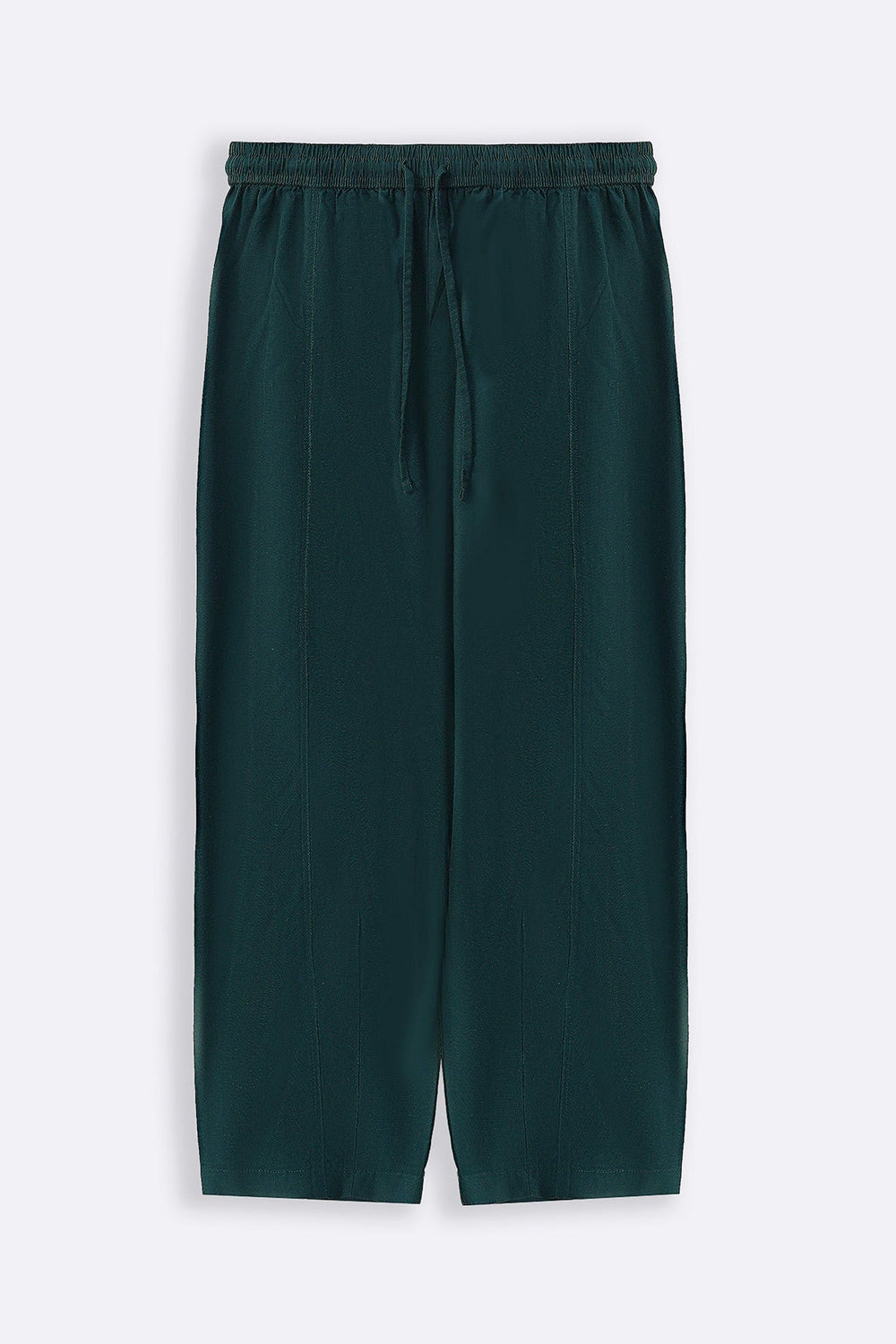 FOREST GREEN LINEN BLEND PANTS
