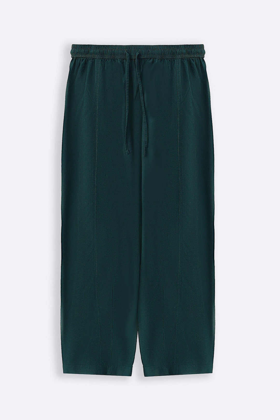 FOREST GREEN LINEN BLEND PANTS