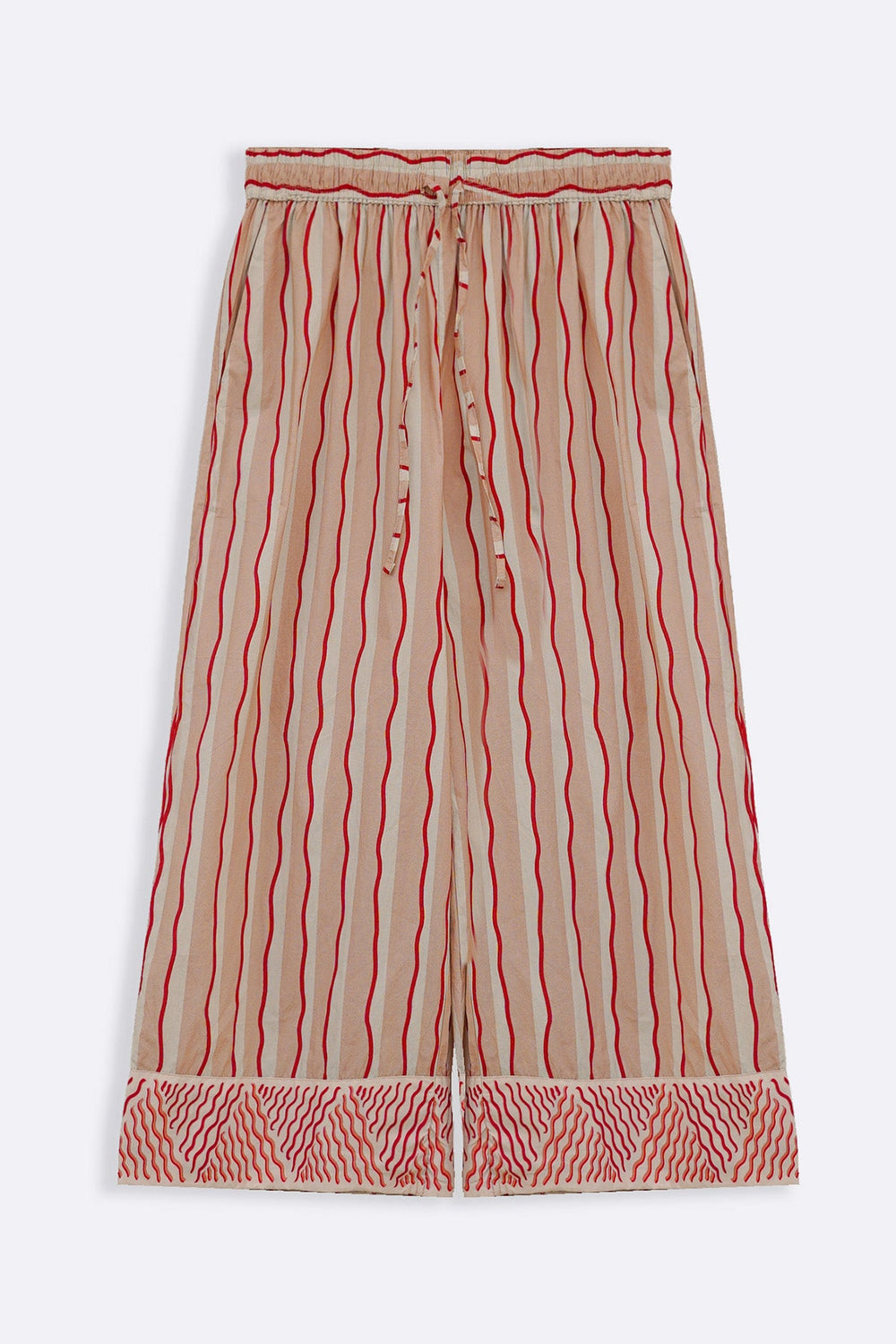 PINK STRIPED COTTON CULOTTES