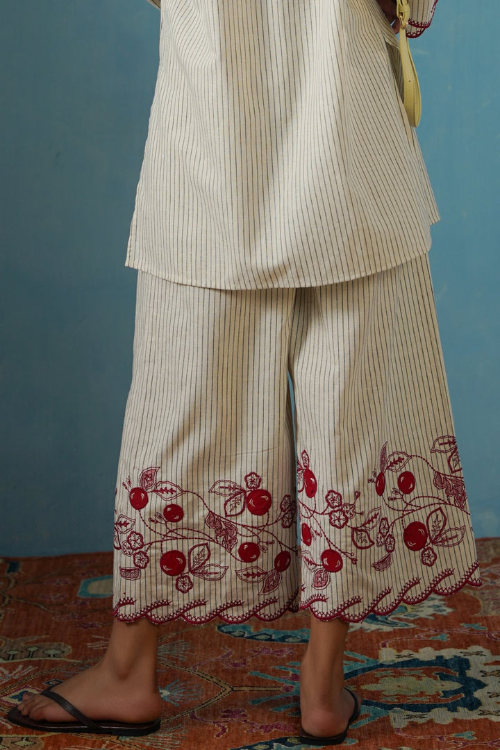 CHERRY STORY PINSTRIPE CULOTTES