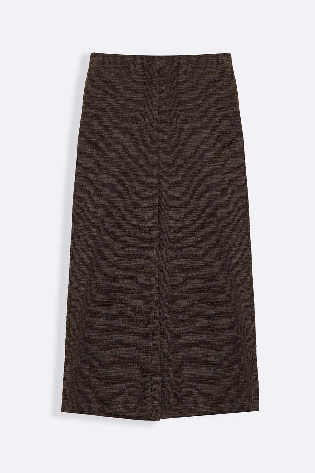 DARK BROWN STRAIGHT TEXTURED PANTS