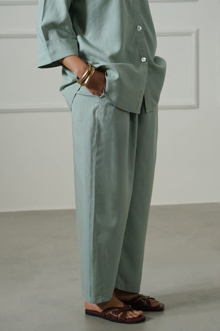 AQUA LYOCELL LINEN EASE PANTS