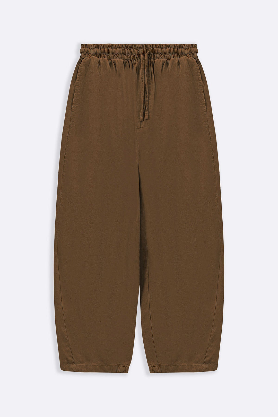 BROWN LYOCELL LINEN EASE PANTS