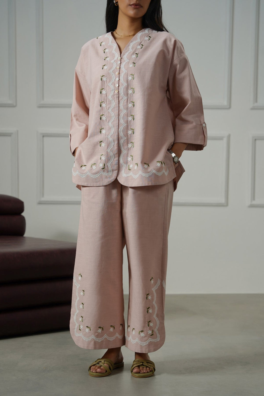 PINK BELL FLORAL CULOTTES