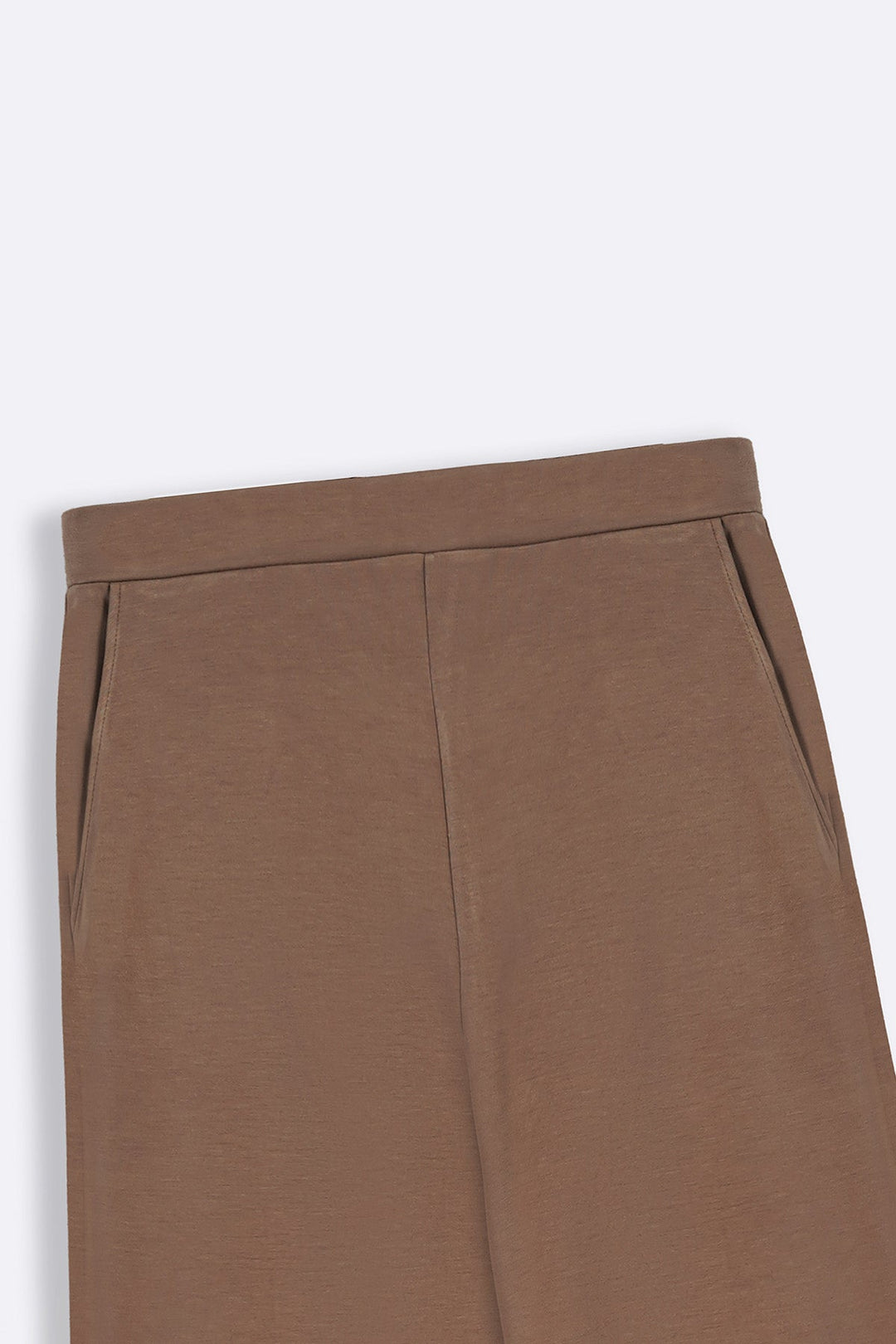 KHAKI COMFY WIDE TROUSERS