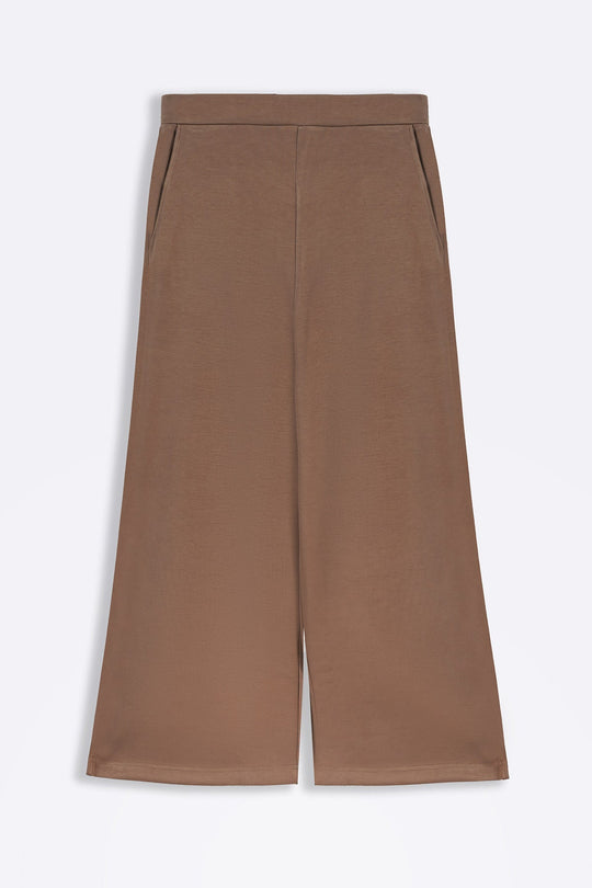 KHAKI COMFY WIDE TROUSERS