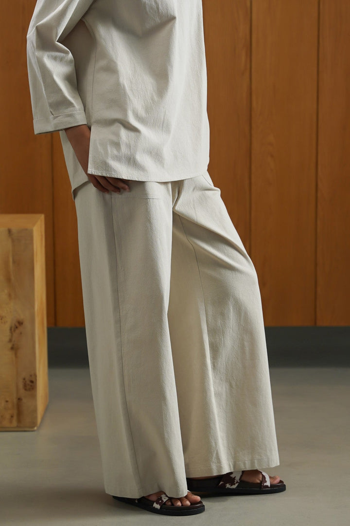 OATMEAL ORGANIC COTTON PANTS