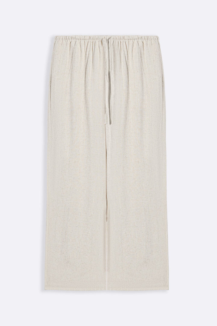 OAT MELANGE SIGNATURE LINEN BLEND PANTS