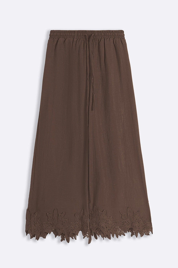 BROWN-SOFT LACE CULOTTES
