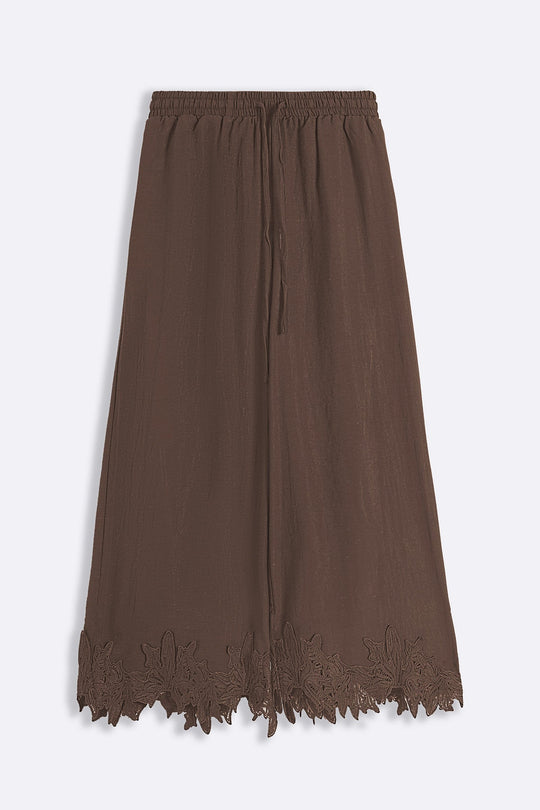 BROWN-SOFT LACE CULOTTES