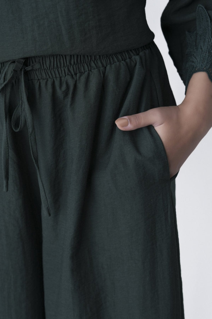 EMERALD GREEN-SOFT LACE CULOTTES