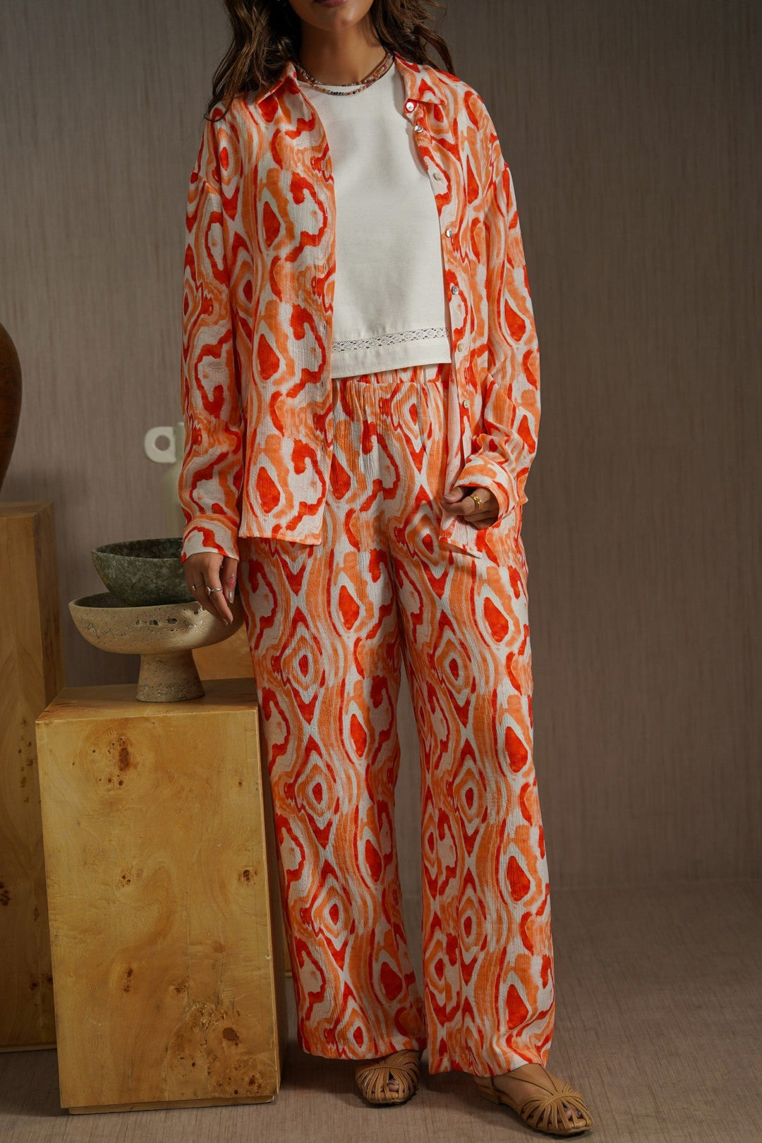 ORANGE TIDAL FLOW PANTS