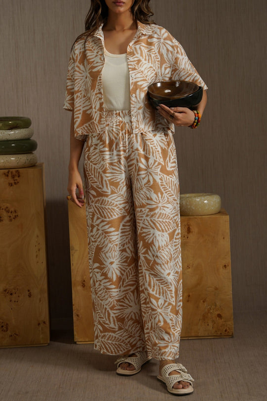 RUST WOOD & BLOOMS PANTS