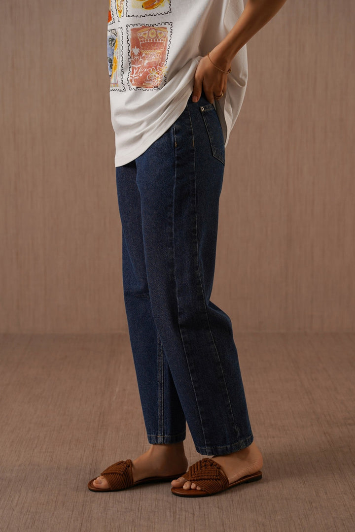 MID BLUE VINTAGE BALLOON JEANS