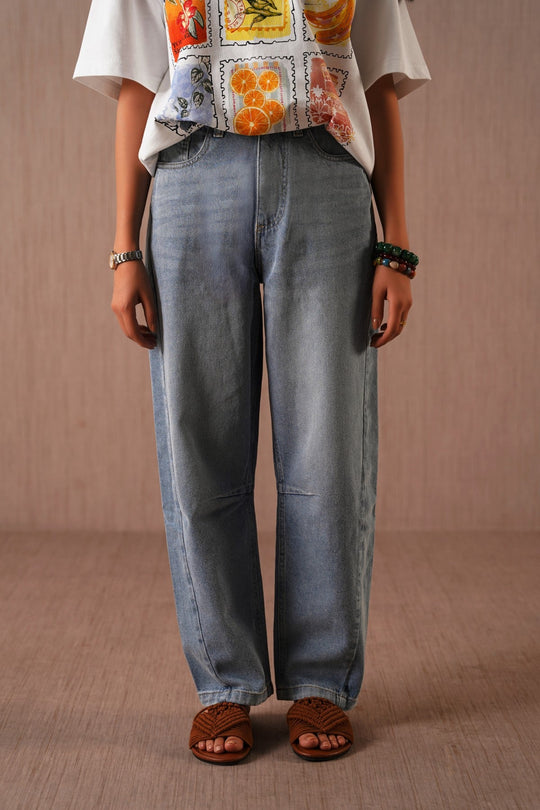 LIGHT BLUE VINTAGE BALLOON JEANS