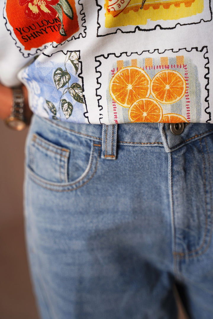 LIGHT BLUE VINTAGE BALLOON JEANS