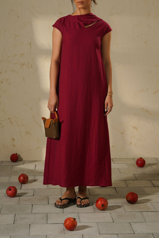 MULBERRY CITY DRESS WITH SCARF DETAIL