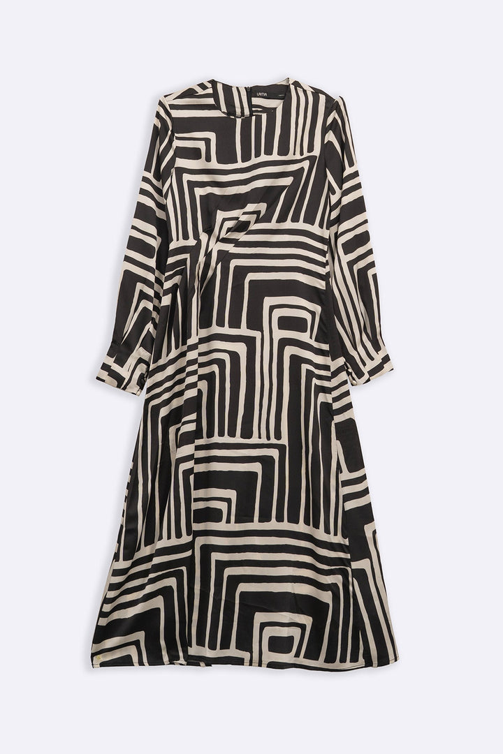 BLACK STUDIO SATIN DRESS