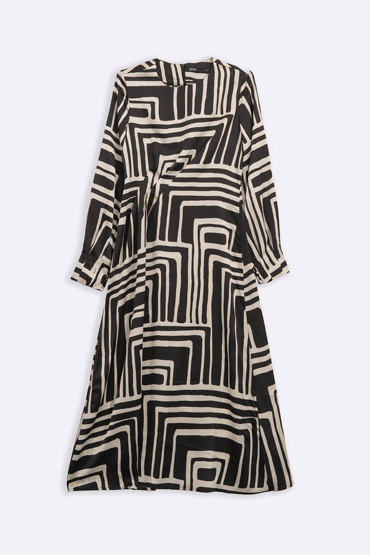 BLACK STUDIO SATIN DRESS