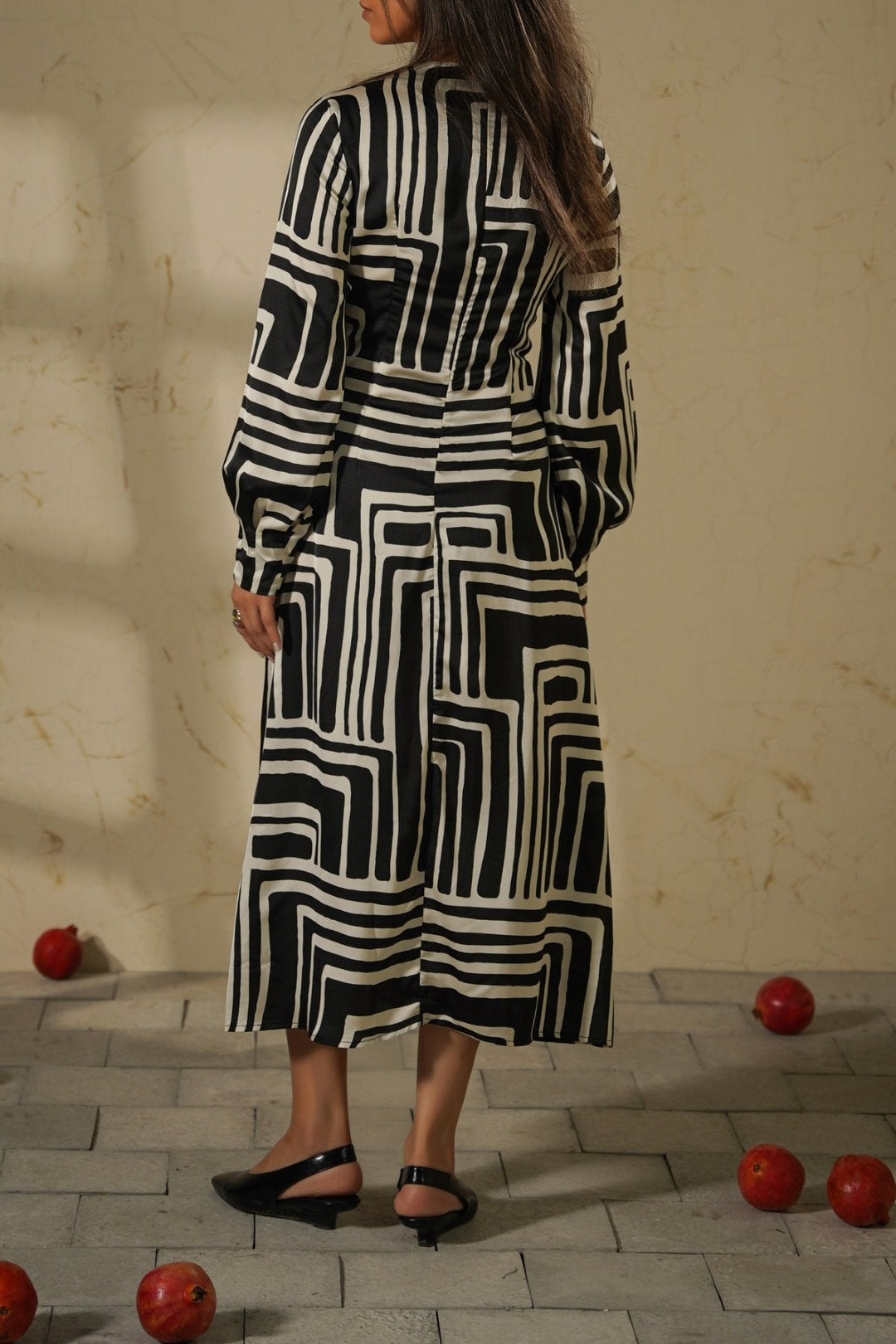 BLACK STUDIO SATIN DRESS