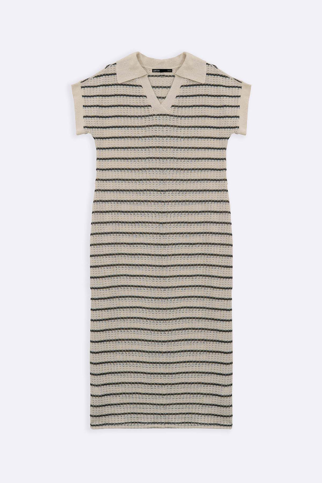 BLACK CROCHET COLUMN DRESS