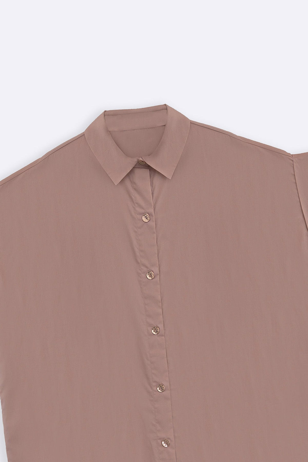TEA PINK ONE SIZE COTTON SHIRT DRESS