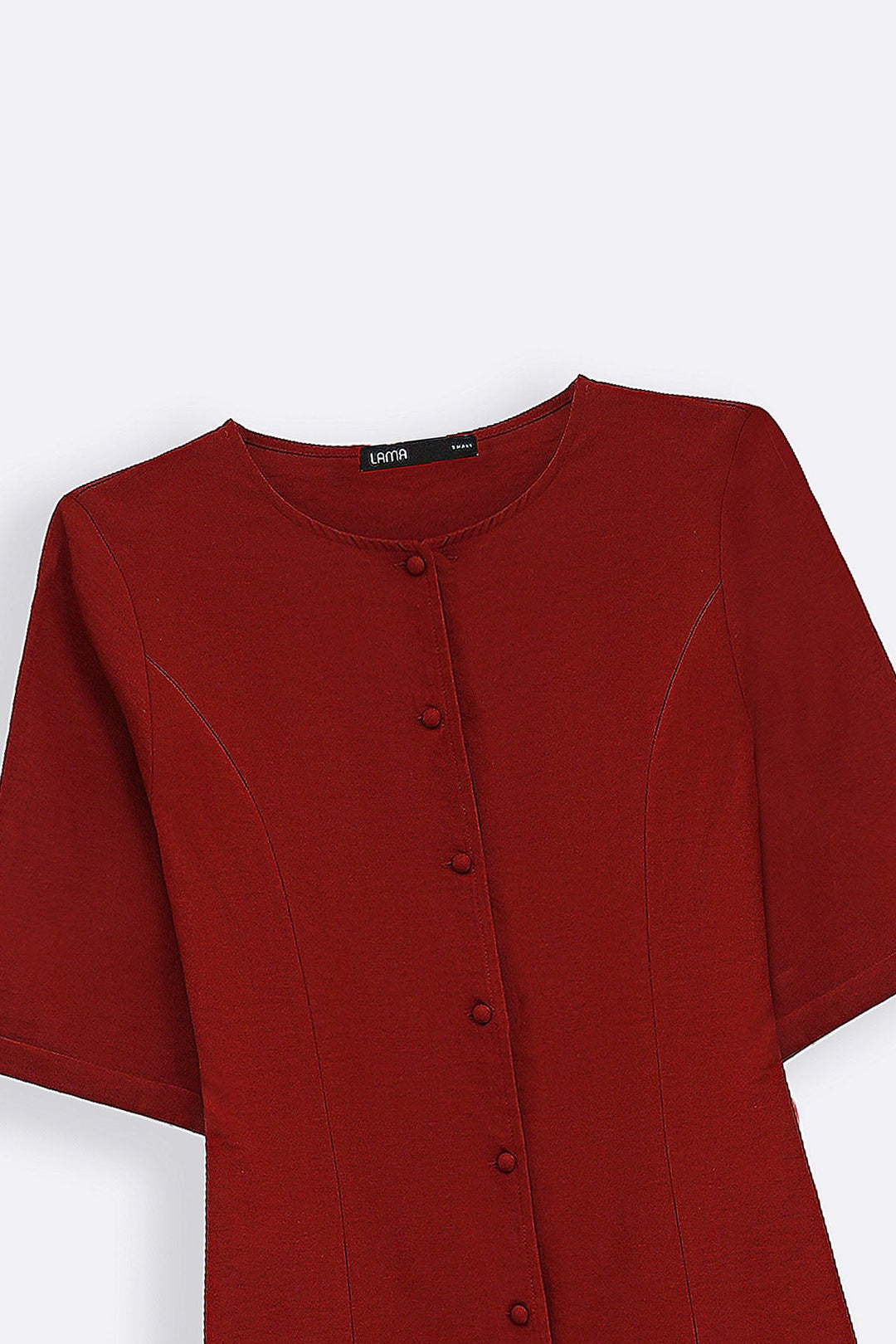 RUST TAILORED PANEL DRESS