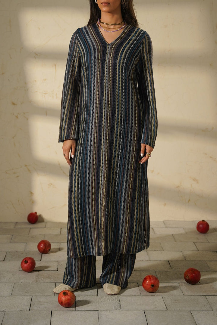 NAVY RESORT TUNIC WITH LINING