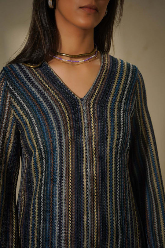 NAVY RESORT TUNIC WITH LINING